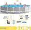 Intex Prism Frame Zwembad - Opzetzwembad - 610x122 cm - Inclusief Filter, Zoutsysteem, Zout en #N/A