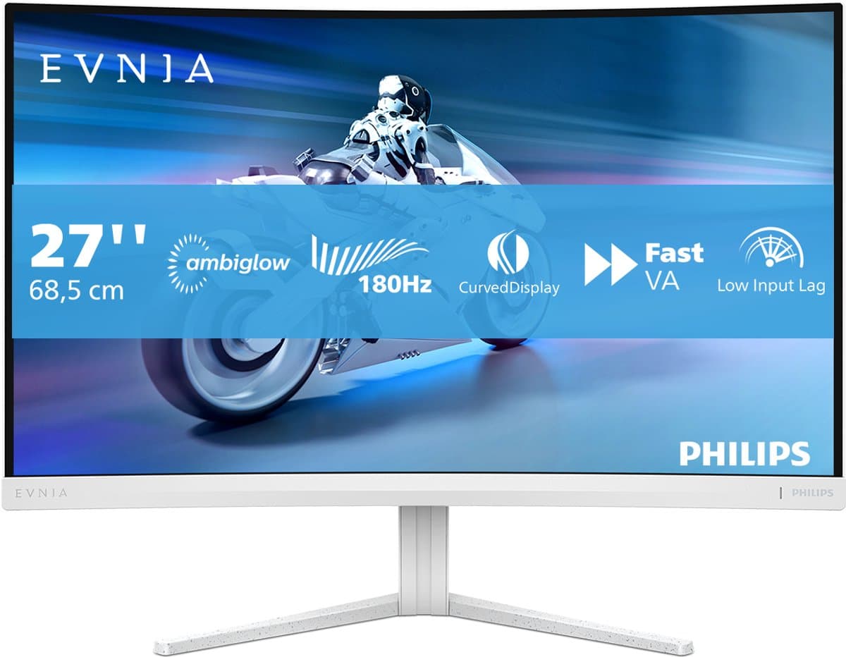 Philips Evnia 27M2C5201L - 27 inch Curved Full HD Gaming Monitor - 180Hz - Afbeelding 1