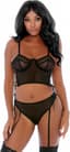 Ring Me Up Bustier Set - Zwart - L