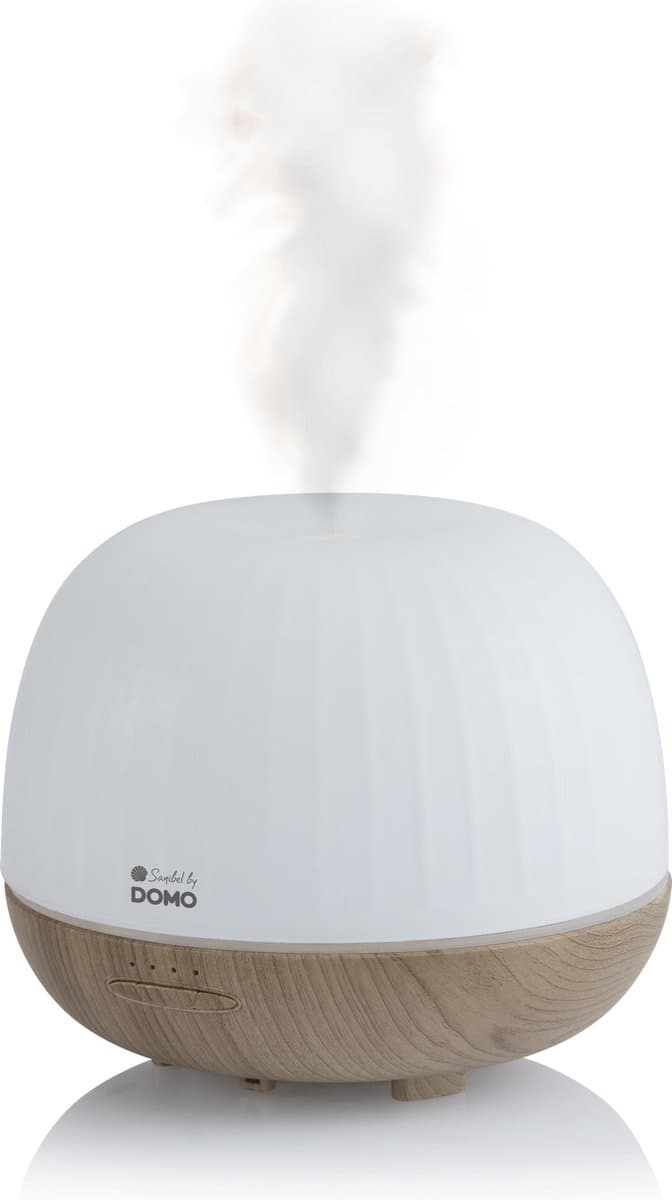 DOMO Etherische oliediffuser Dahlia 500 ml wit en bruin - Afbeelding 1