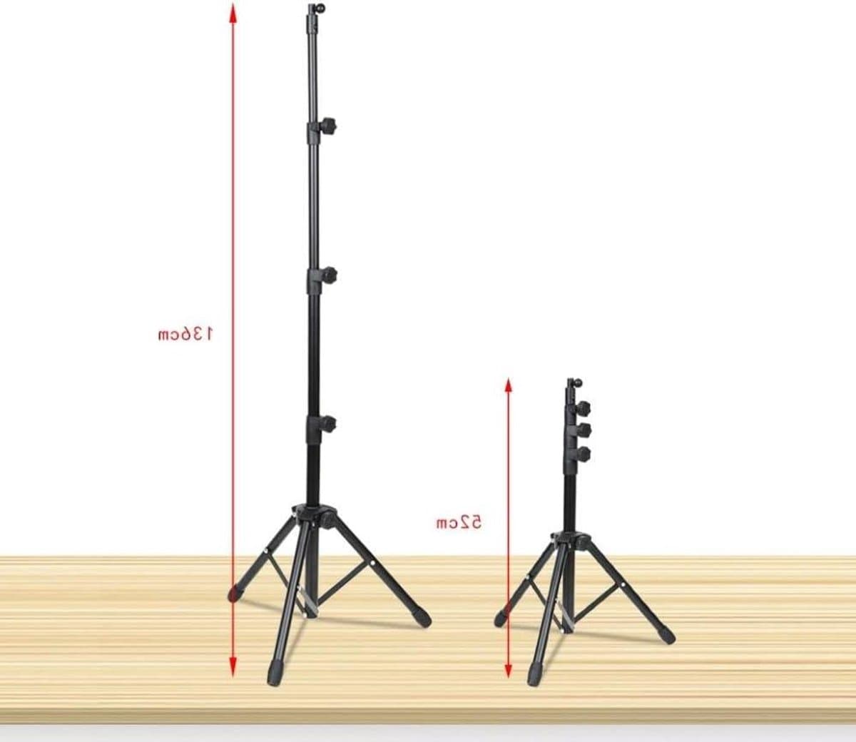 Tablet Statief - iPad Houder - Muziek Lezen - Universeel Verstelbaar - 52-126 cm Hoogte - Zwart