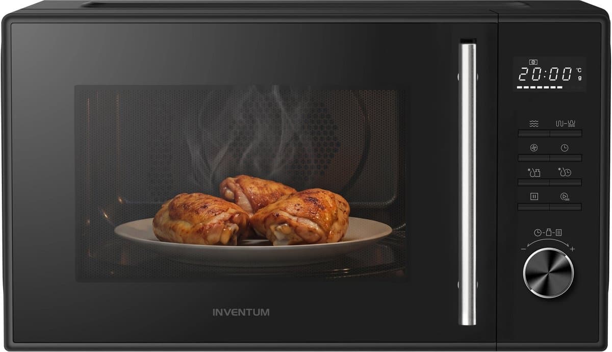 Inventum MN237CB Combimagnetron - 23L - 900W - Hetelucht- en grillfunctie - 10 kookprogramma's - 4 combistanden - Ontdooifunctie - Kinderslot - Zwart - Afbeelding 1