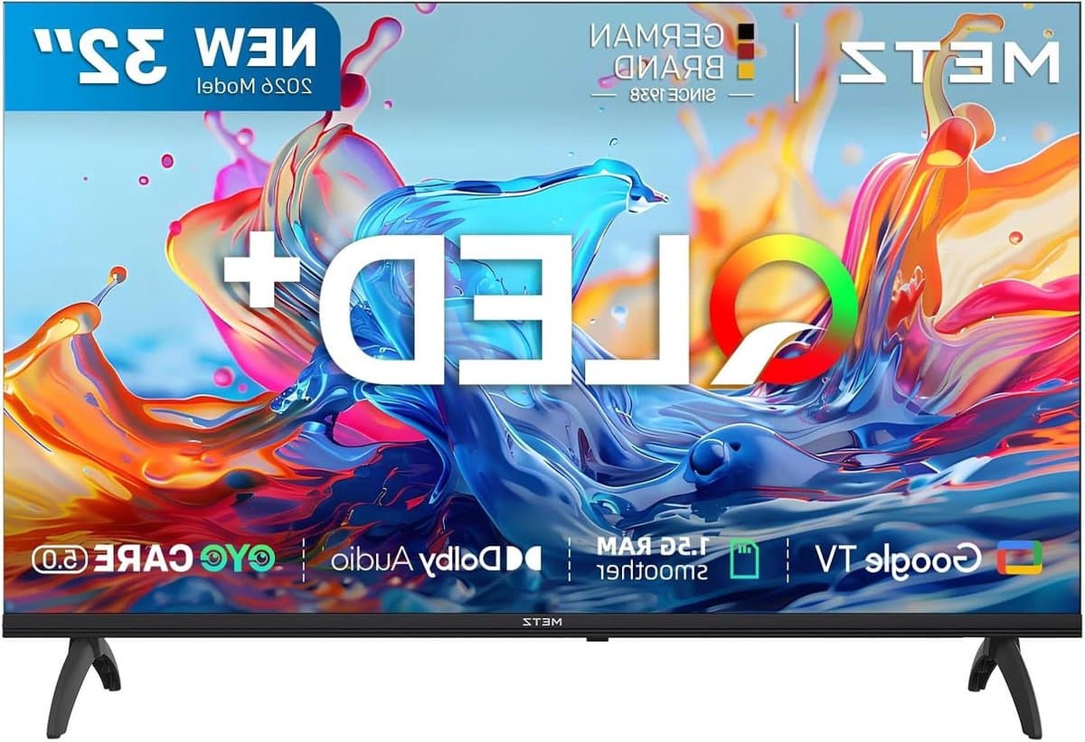 32 inch QLED TV - Smart TV - Thuis entertainment - Google TV - 32 Inch - Zwart - Afbeelding 1