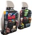 Pak van 2 autorugleuningbeschermers, autorugleuning-organizer voor kinderen, autostoel-organizer, iPad/tabletvak, 600D Oxford stof, waterdichte rugleuningbeschermer (zwart)