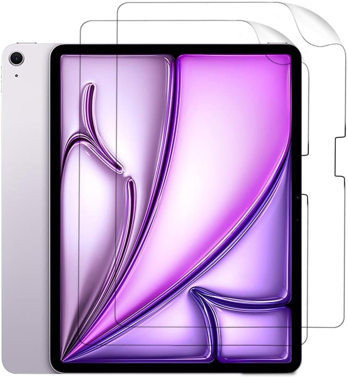 [2 stuks] Papiereffect folie voor iPad Air 13 inch (2025 M3/2024 M2), Feel Like mat papier, PET-folie voor het tekenen van spatten, schrijven, anti-vingerafdruk/reflectie - Afbeelding 1