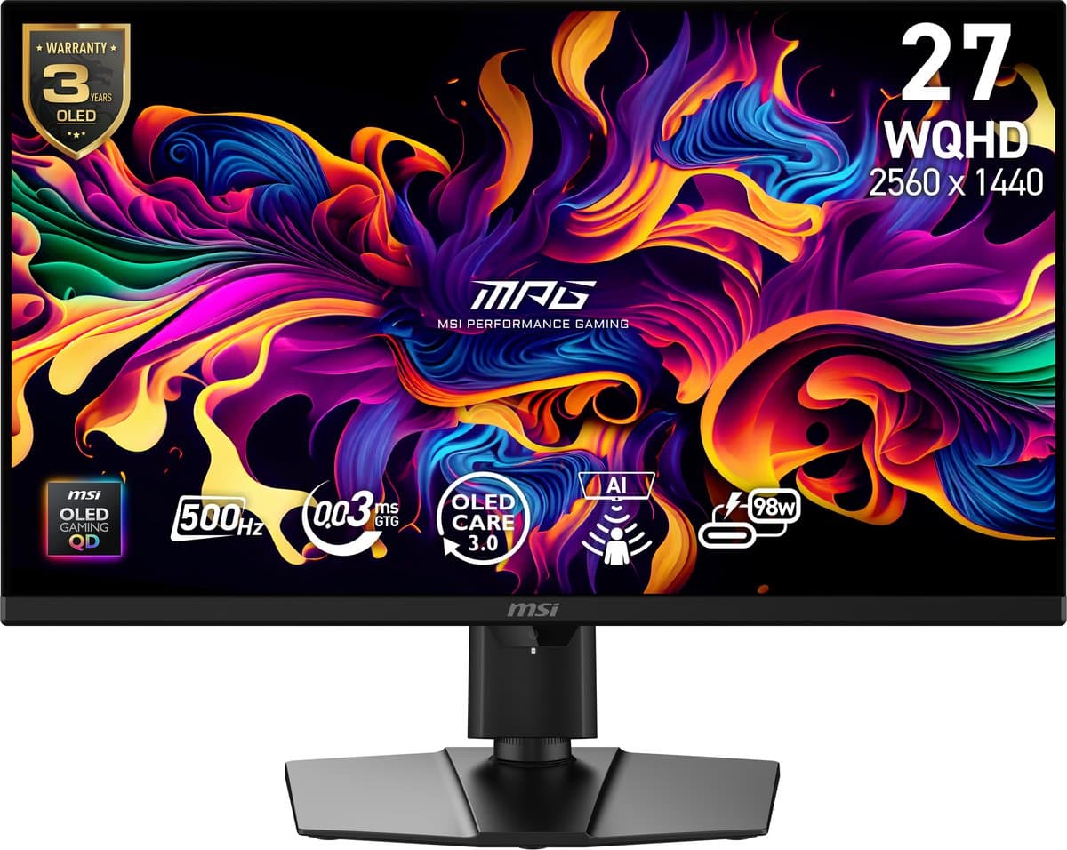 MSI MPG 271QR QD-OLED X50 computer monitor 67,3 cm (26.5") 2560 x 1440 Pixels Wide Quad HD Zwart - Afbeelding 1