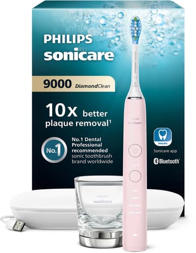Philips Sonicare DiamondClean 9000 -Elektrische tandenborstel - Lichtroze - Oplaadglas - HX9911/29