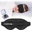 Slaapmasker met 3D-vulling 100% donker voor zijslapers met siliconen oordopjes oogmasker zacht voor vliegtuig, zwart Eclipse, slaapmasker met verstelbare elastische band voor volwassenen & kinderen