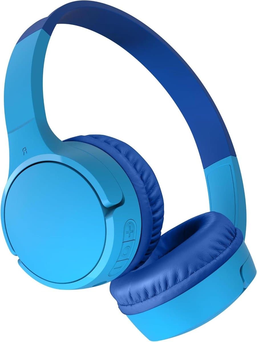 SoundForm Mini draadloze on-ear koptelefoon met microfoon voor kinderen - blauw - online onderwijs en reizen - compatibel met iPhone iPad Galaxy - Afbeelding 1