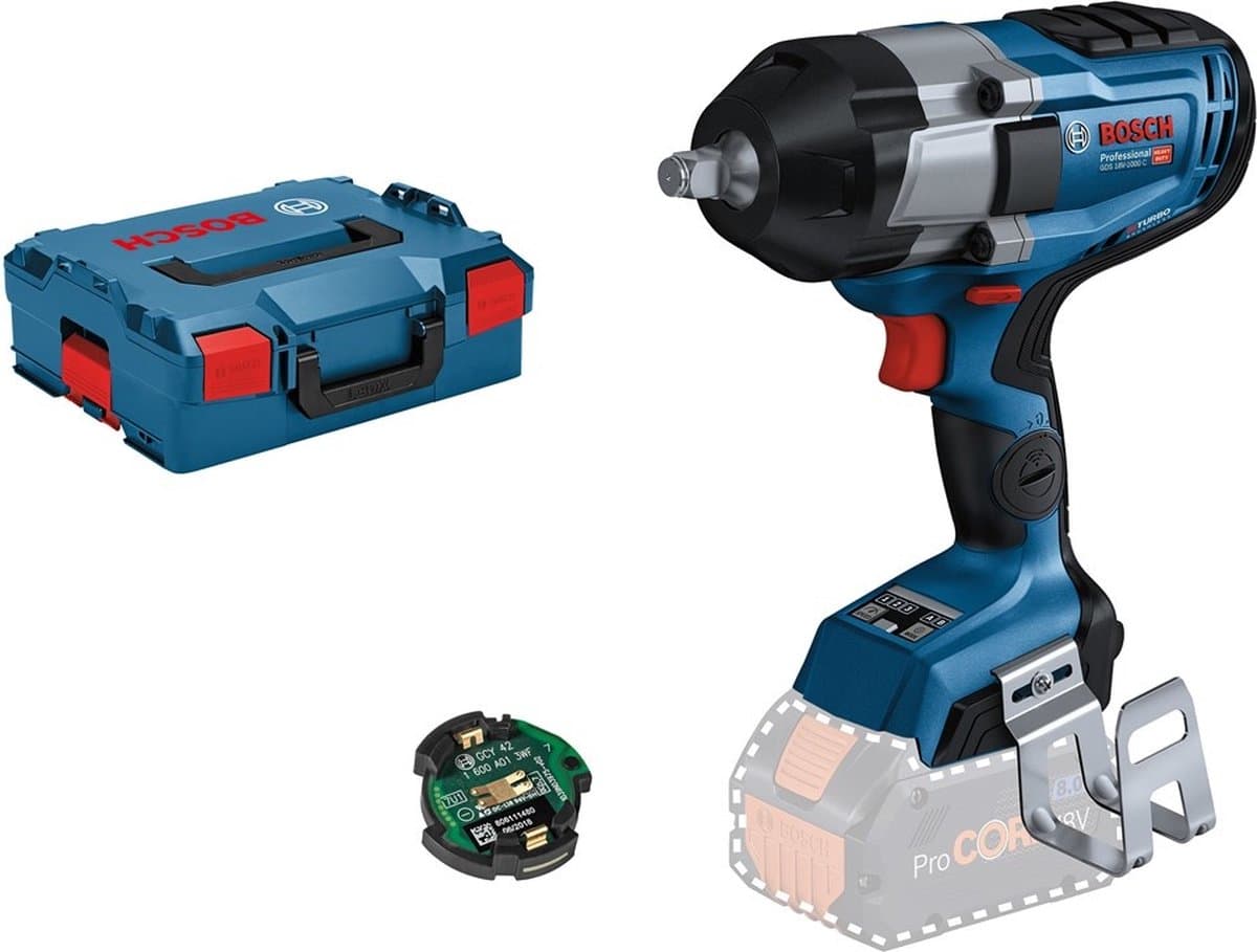 Bosch Professional GDS 18V-1000 C Slagmoeraanzetter - BITURBO - Zonder 18 V accu en lader - Incl. koffer - Afbeelding 1