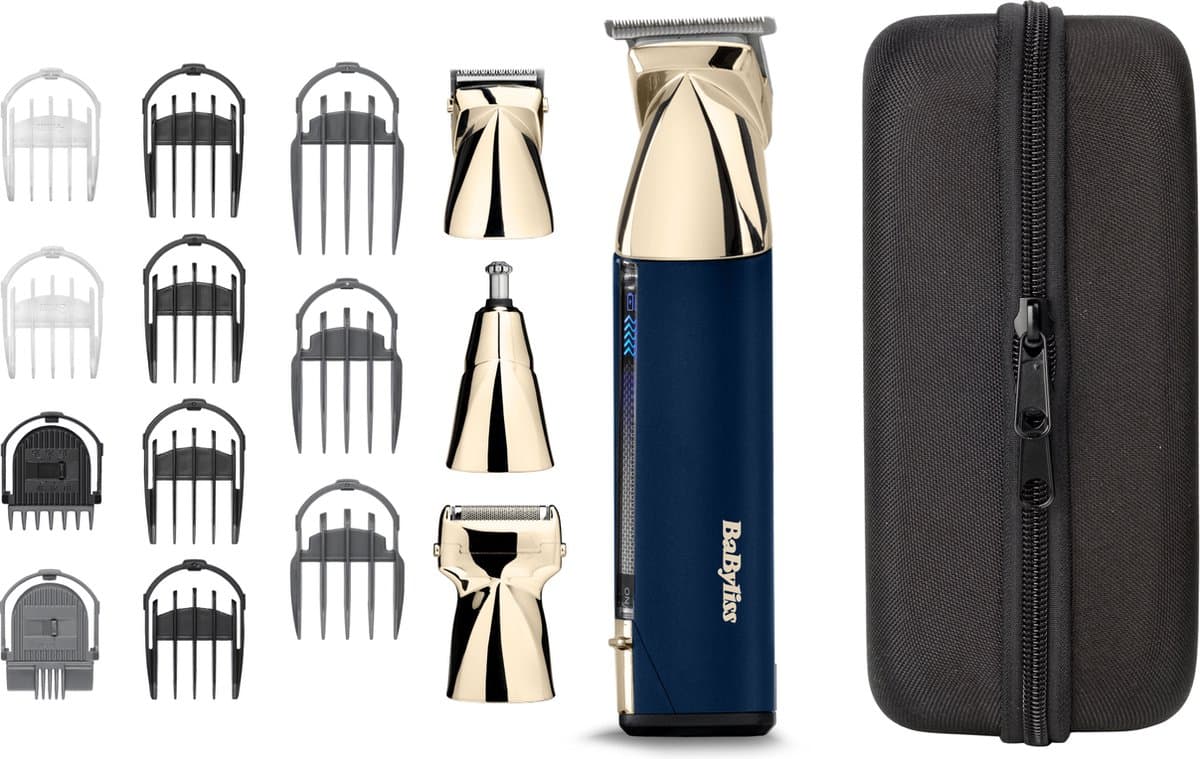 BaByliss Super-X Metal 15-in-1 Multigroom - Tondeuse / Trimmer - Magnetische koppen - 5 uur draadloos - MT992E - Afbeelding 1