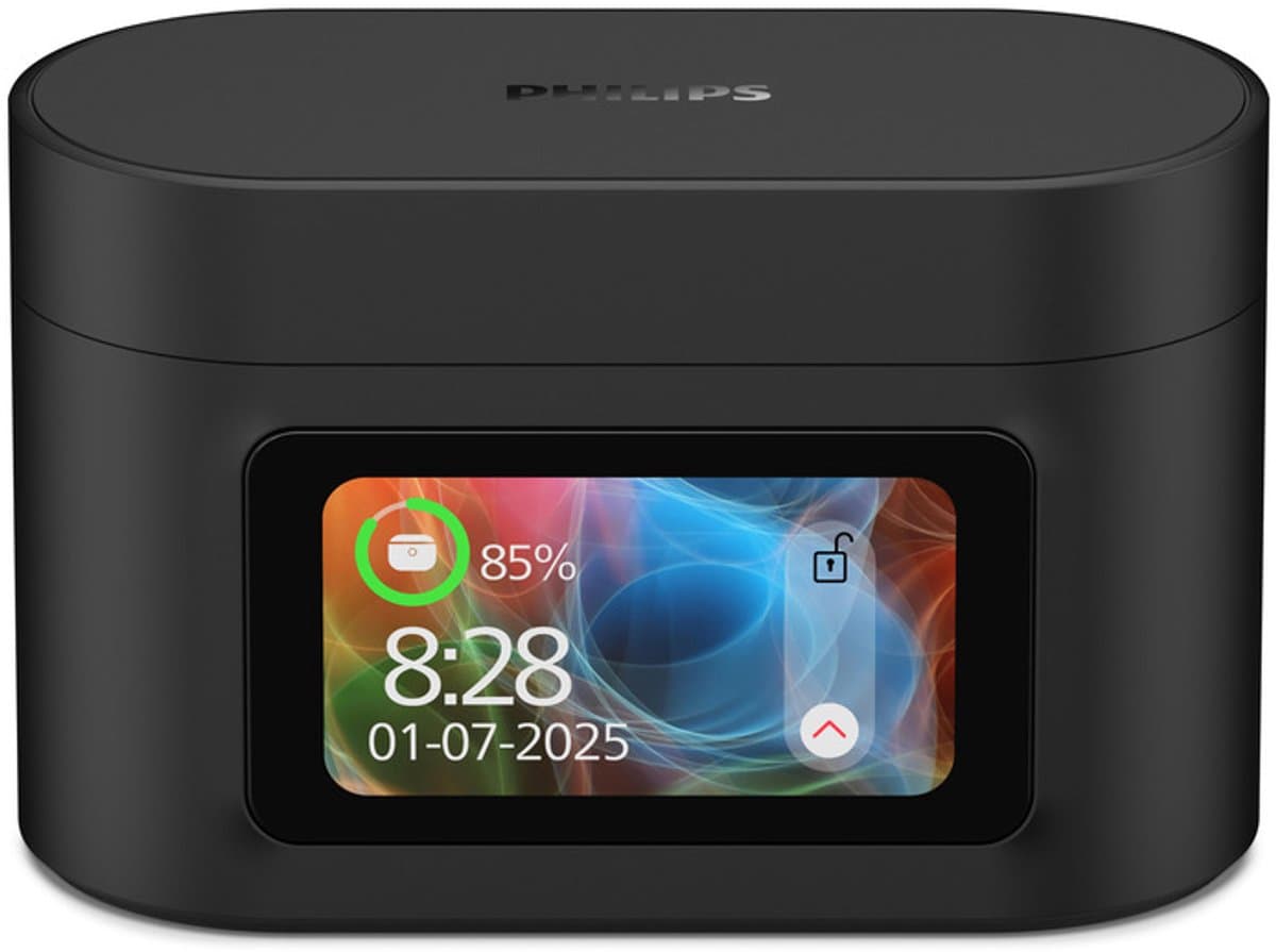 PHILIPS TAT6000BK/00 - True Wireless Oordopjes - Noise Cancelling - Slimme Oplaadcase met Touchscreen - Bluetooth 5.4 - Multipoint - 28 Uur Batterijduur - IPX5 - Zwart - Afbeelding 1