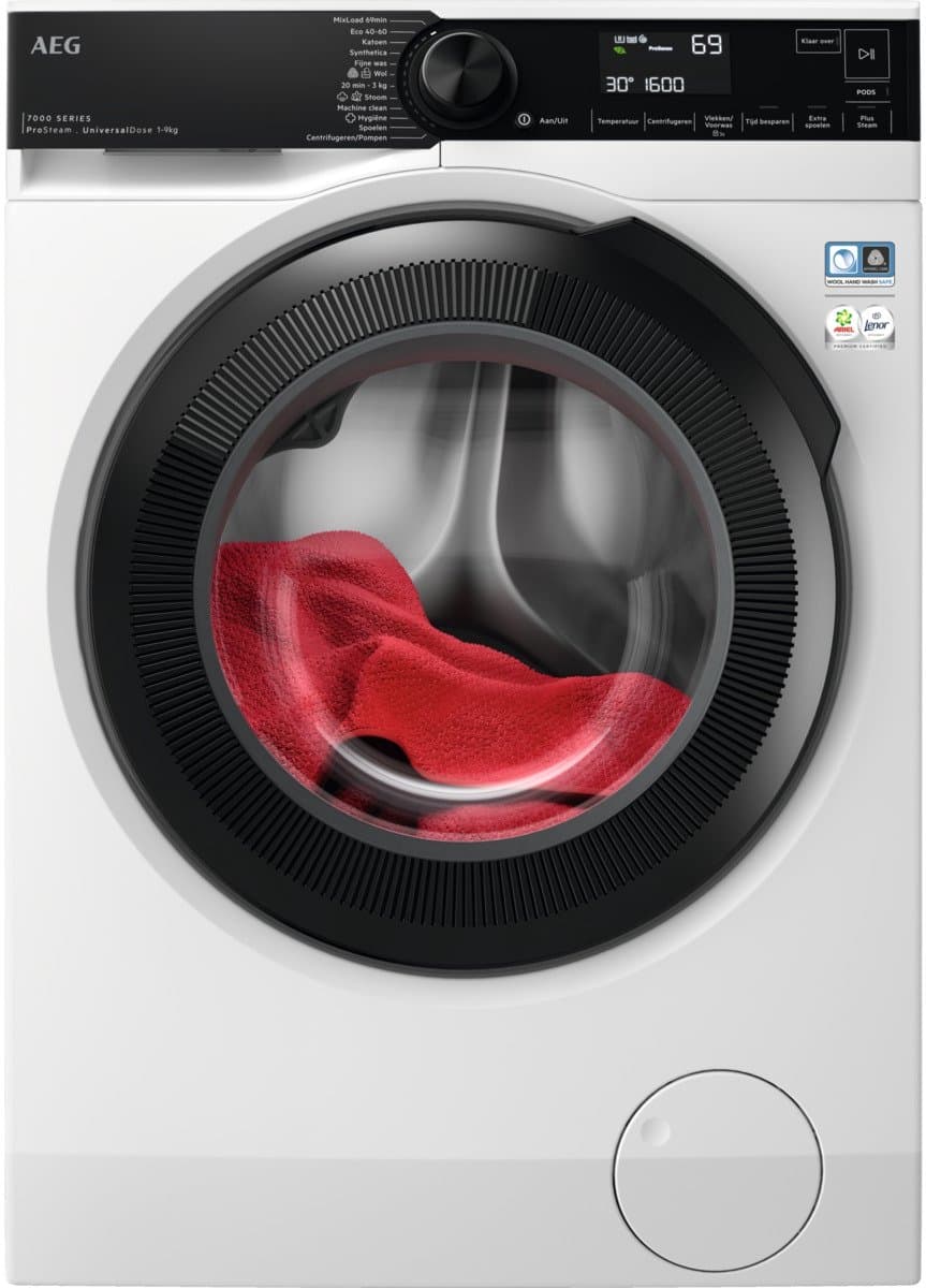 AEG LR7696UD4 7000 Serie ProSteam UniversalDose - Wasmachine - Energielabel A - 1600 toeren - 9 kg - Afbeelding 1
