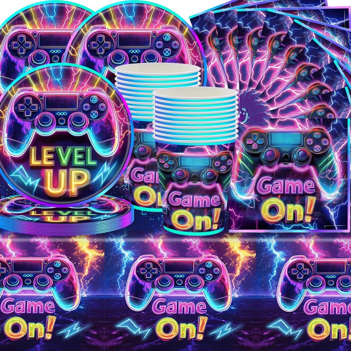 Omgoods - Videogame Partyservies, 61 Stuks voor 20 Spelers - Afbeelding 1