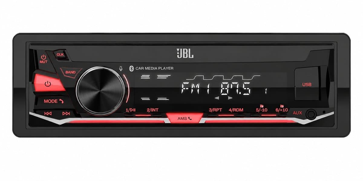 JBL Celebrity 350EU – Bluetooth Autoradio – 1-DIN – USB & AUX – AM/FM Radio – 4V RCA Pre-Out – 4 x 50 Watt - Afbeelding 1