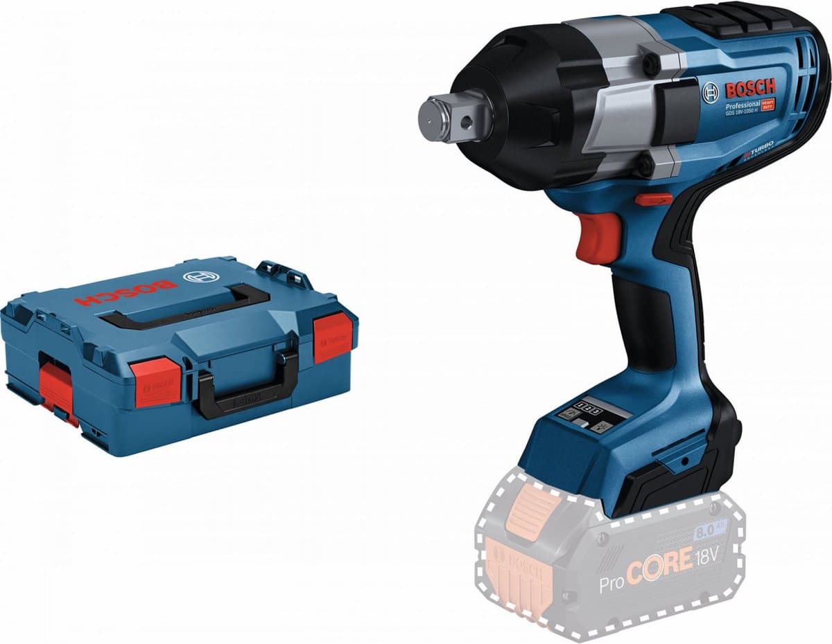 Bosch Professional GDS 18V-1050 H Slagmoeraanzetter - BITURBO - 1700Nm - 3/4" - Zonder 18V accu en lader - In koffer
