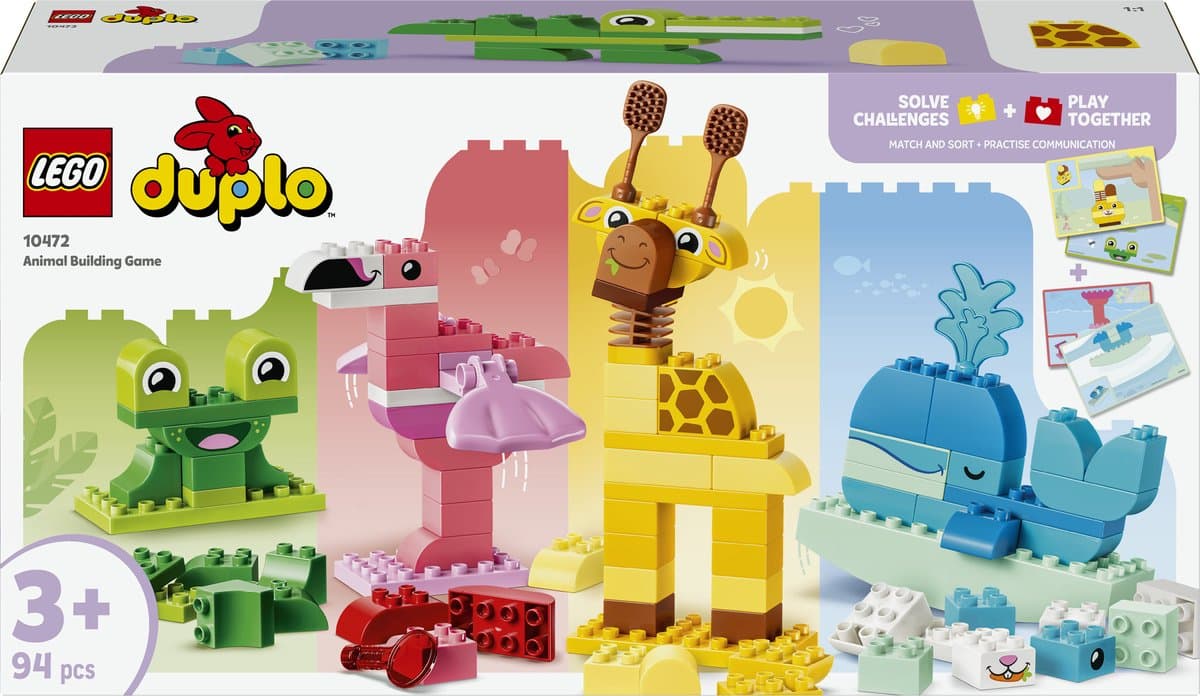 LEGO DUPLO Dierenbouwspel Educatief Montessori Speelgoed voor Kinderen met Dieren Figuren 10472 - Afbeelding 1