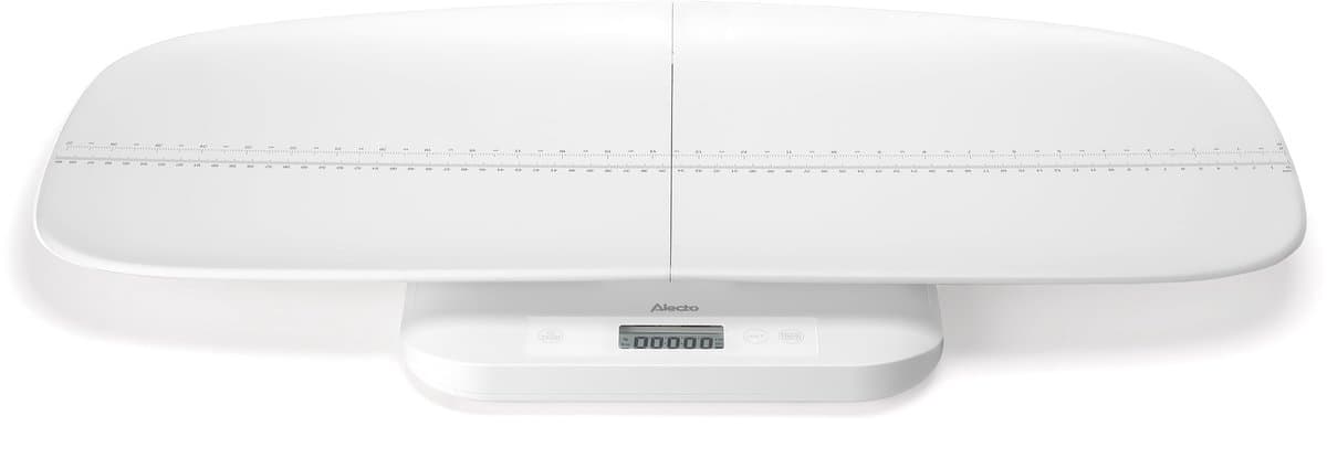 Alecto Babyweegschaal BC70 - Digitaal - 150kg - Groeimeter - Weegschaal ook voor volwassenen en dieren - Wit - Afbeelding 1