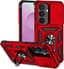 Hoesje voor Galaxy S26 Case, voor Samsung S 26 met schuifbare cameradekking, 360° draaibare magnetische schokbestendige telefoonhoes voor Samsung Galaxy S26 Rood
