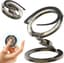 Verstelbare magnetische telefoonhouder met fidget-spinner voor iPhone 17 Air 16 15 14 13 12 Pro Max, 360° draaibare hoes, metalen vlakken, legeringsvoet (grijs)