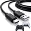 3 m USB-oplaadkabel (USB-A naar USB-C) compatibel met PS5-controller, Xbox Series X/S, Switch Pro, robuuste type C-datakabel, zwart