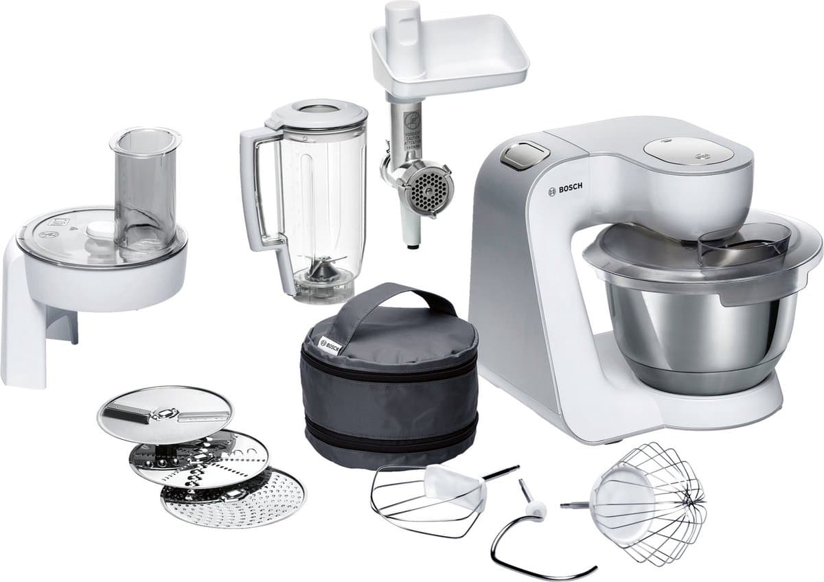 Bosch MUM5 - MUM58231 - Keukenmachine - 1000W - Keukenrobot - Keukenmixer - Mixer met Mengkom - 3,9L - Wit/Zilver - Afbeelding 1