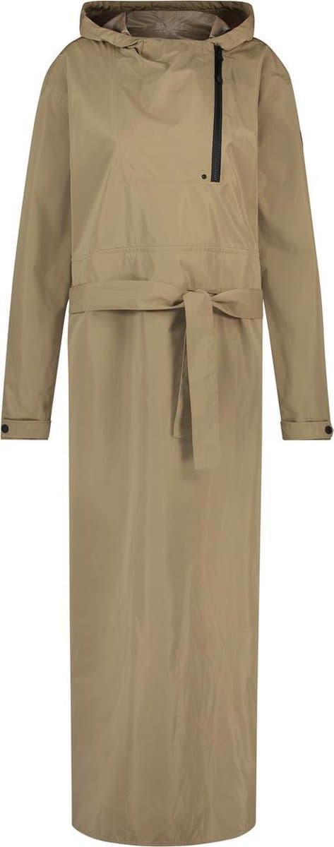 AGU Rain Dress Anorak - Regenjas Dames - Winddicht & Waterdicht - Poray 5000 - Afritsbare Wikkelrok - Verstelbare Capuchon - Grijs - L/XL - Afbeelding 1