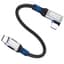 USB-C naar USB-C kabel 0,5m,[240W 48V/5A] Haakse nylon gevlochten PD3.1 90 graden snellaadkabel voor iPhone 17/16/15/Pro Max/Plus,Samsung S24 S23 S22 S21,MacBook Pro/Air,iPad Pro/Air/Mini/Switch