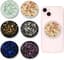 6 stuks telefoongrepen, 360° draaibare ringgreephouder voor smartphone, multifunctionele vingerhouder met zuignap, universeel voor iPhone, tablet, meerkleurig
