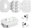 SnelShoppen - 4 Paar Vervangende Oordoppen voor AirPods Pro 1/2, Lage Oordoppen met Schuim Microdeeltjes, Stofrooster, Maten XS/S/M/L, Transportdoos