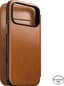 Nomad Modern Horween Lederen Folio Hoesje – Geschikt voor iPhone 18 Pro Max/17 Pro Max – Gemaakt van hoogwaardig Horween leder – Ruimte voor 3 kaarten en geld – MagSafe compatible - Bruin