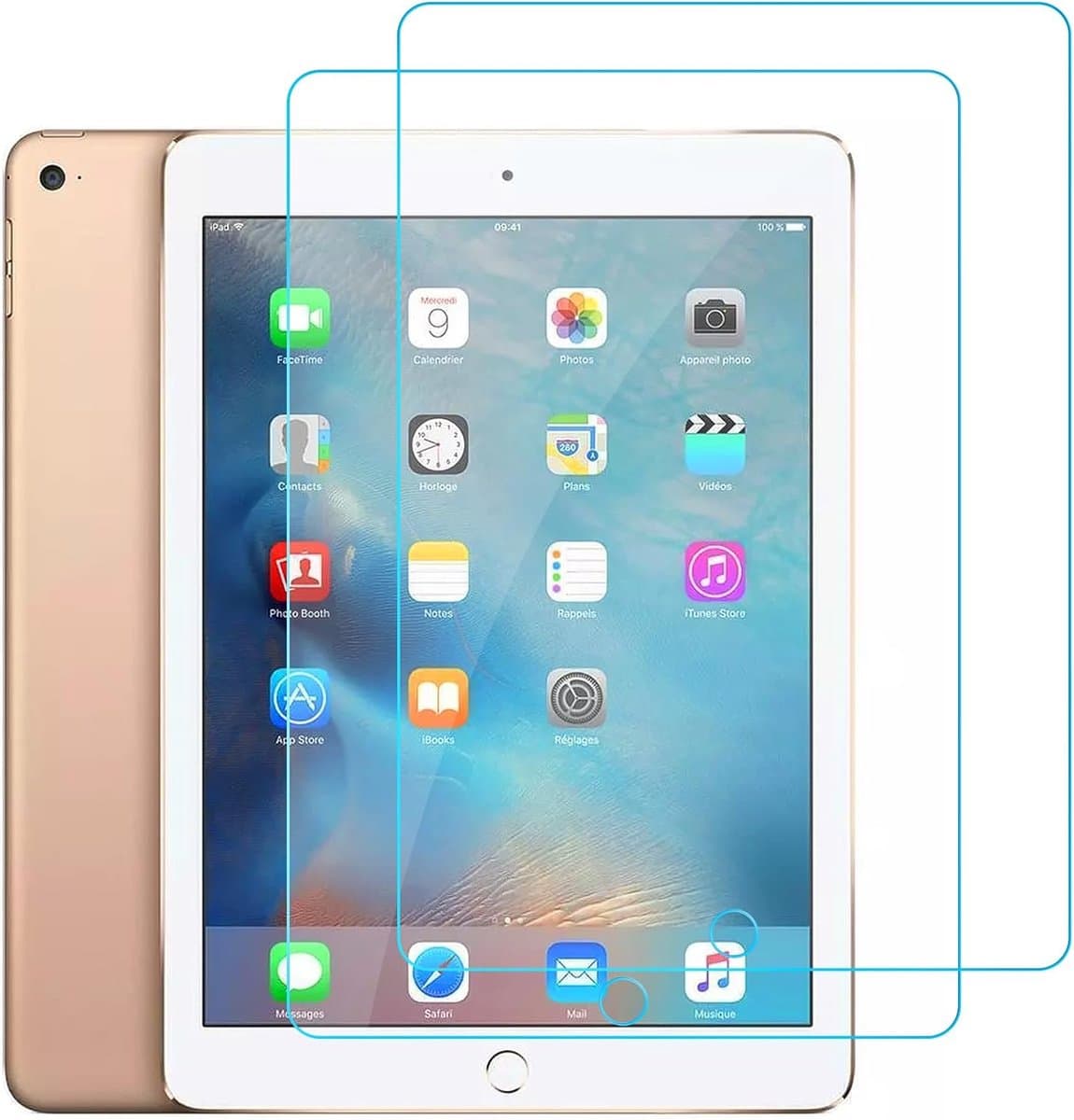 Schermbeschermer Compatibel Met iPad Air 2/1, Pro 9,7 Inch, 9,7-Inch (2018/2017 Model) - Gehard Glas Screen Protector, Krasbestendig, HD-Helderheid, Zonder Luchtbellen - 2 Stuks - Afbeelding 1
