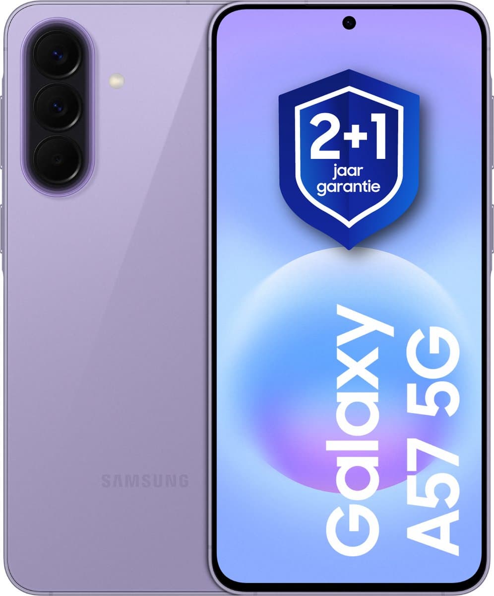 Samsung Galaxy A57 5G - Smartphone - 128GB - Awesome Lilac + 1 jaar extra garantie - Afbeelding 1