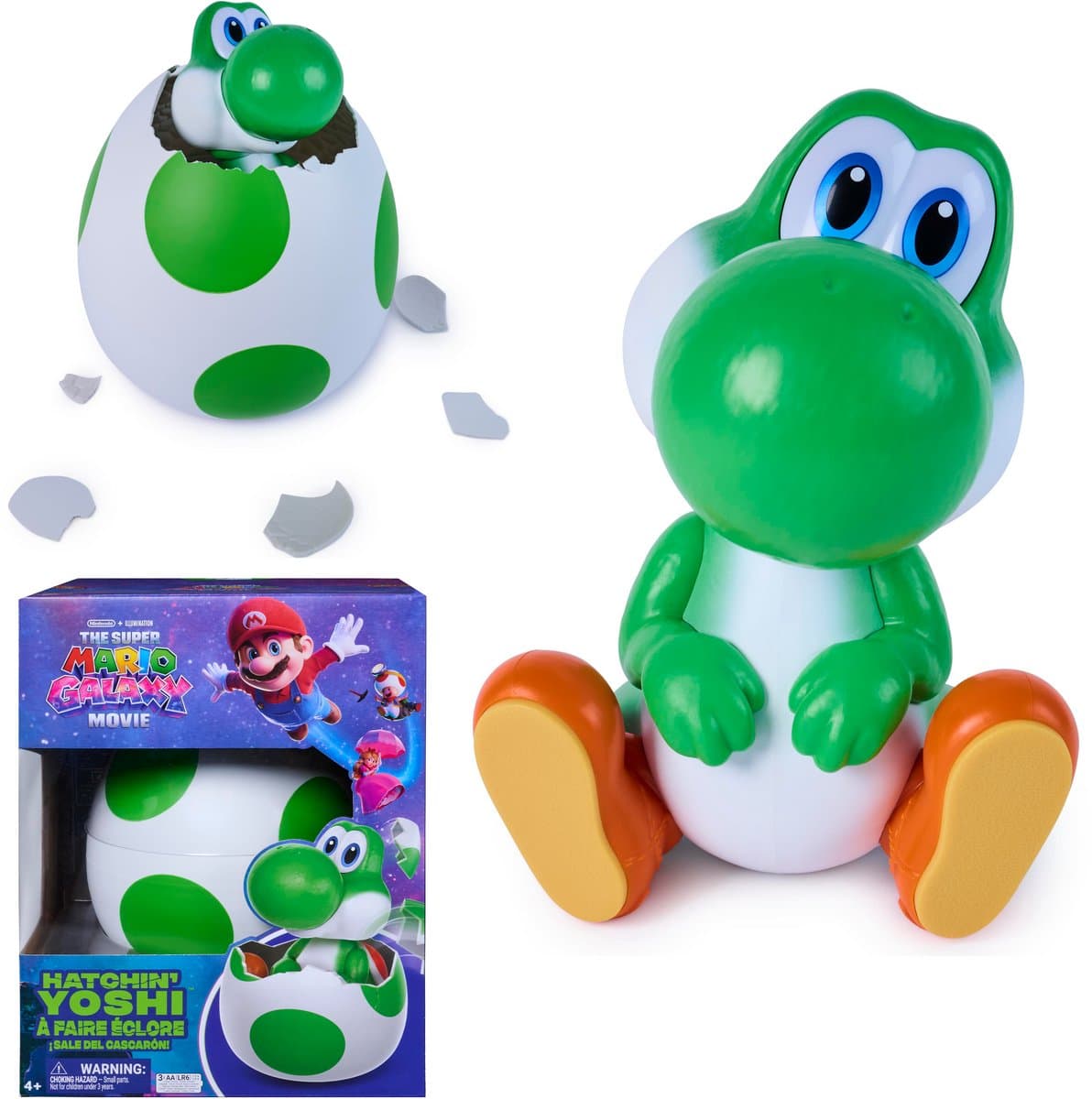 Super Mario Galaxy Movie - Nintendo - The Super Mario Galaxy Movie - Interactief Yoshi Ei - Speelfiguur - Afbeelding 1