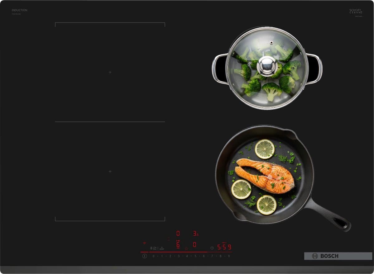 Bosch PVS731HB1E - Inductiekookplaat - 70 cm - Zwart - Sneller koken met PowerBoost -CombiZone - Home Connect - Afbeelding 1