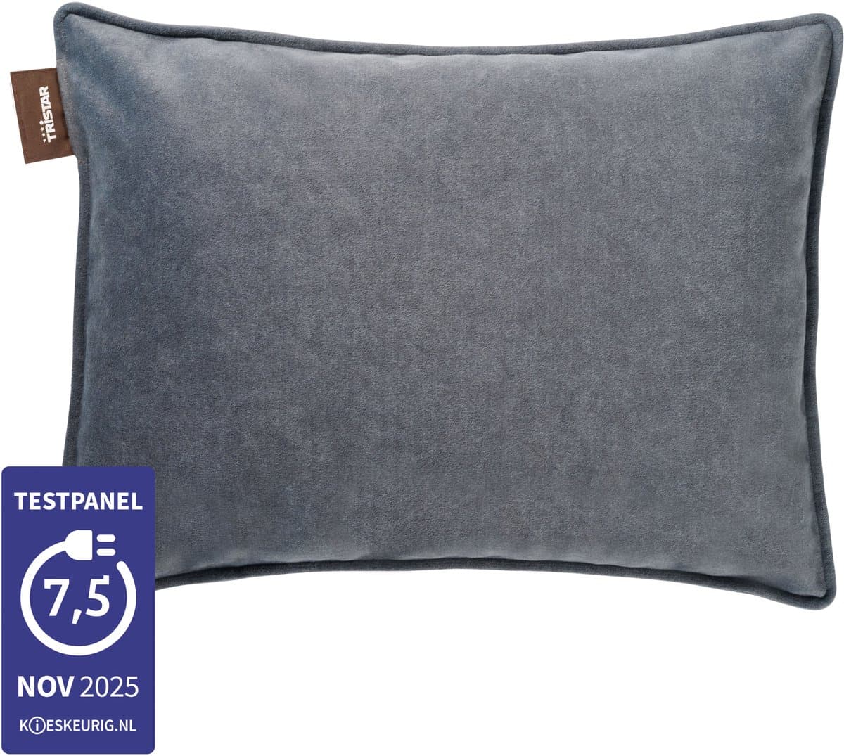 Tristar BW-4799 Warmtekussen – Draadloos - Groot - 60x45 cm – 3 Warmtestanden – Incl. Powerbank - 2 Uur Warmte – Wasbare Hoes – Grijs - Afbeelding 1