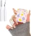 Hoes voor AirPods - AirPods Case - Bescherming en Decoratie - Levendig Bloemenpatroon - Voor AirPods 1/2 - Lila