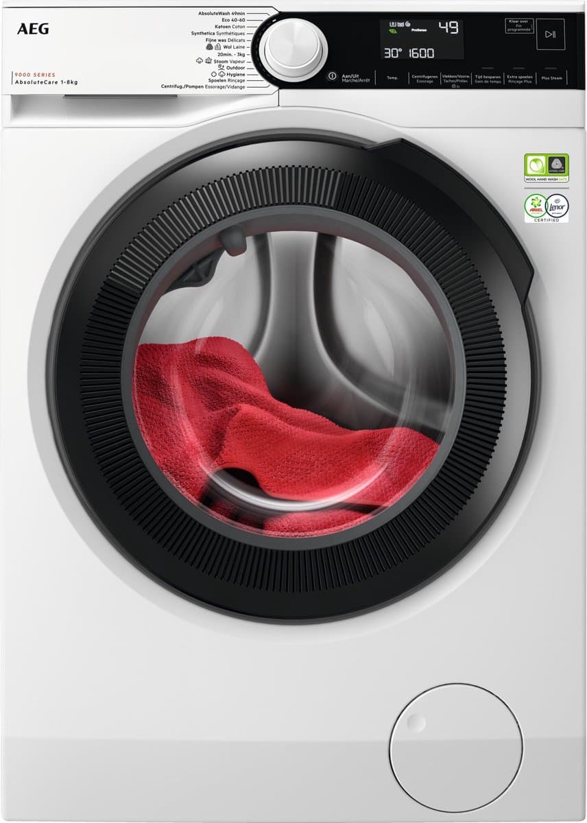 AEG LR9586BN4 9000 serie AbsoluteCare - Wasmachine - 30% zuiniger dan energielabel A - NL/FR