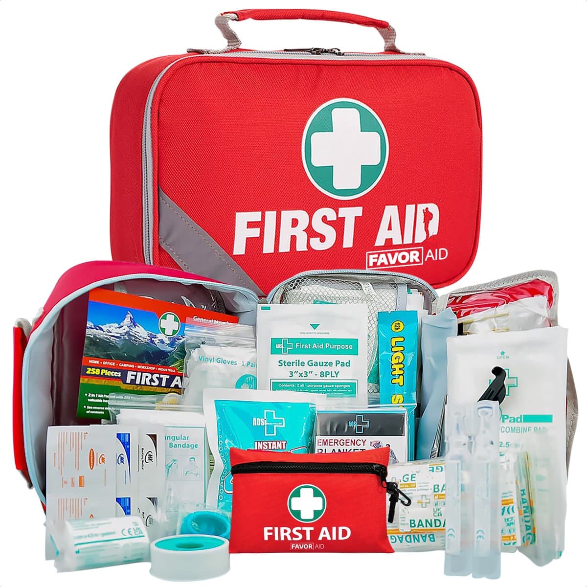 FavorAid 258-delige EHBO kit - ehbo koffer - verbanddoos - verband - noodpakket - Afbeelding 1