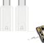 2 stuks USB C naar 3,5 mm audio, adapter USB C, type C naar hoofdtelefoon 3,5 mm Aux jack, plug & play adapter USB C naar jack voor iPhone 16/15, Galaxy S24/S23, iPad Pro, MacBook, wit