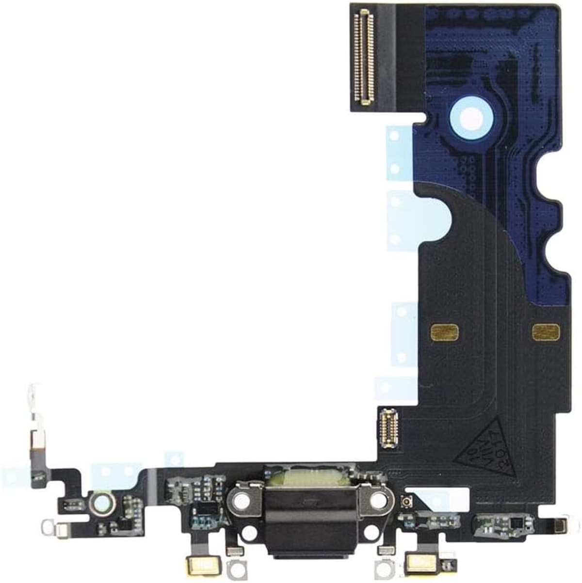 Oplaadaansluiting dock-aansluiting - zwart - met flex-antenne en microfoon - ideaal voor iPhone 8 - Vemera - Afbeelding 1