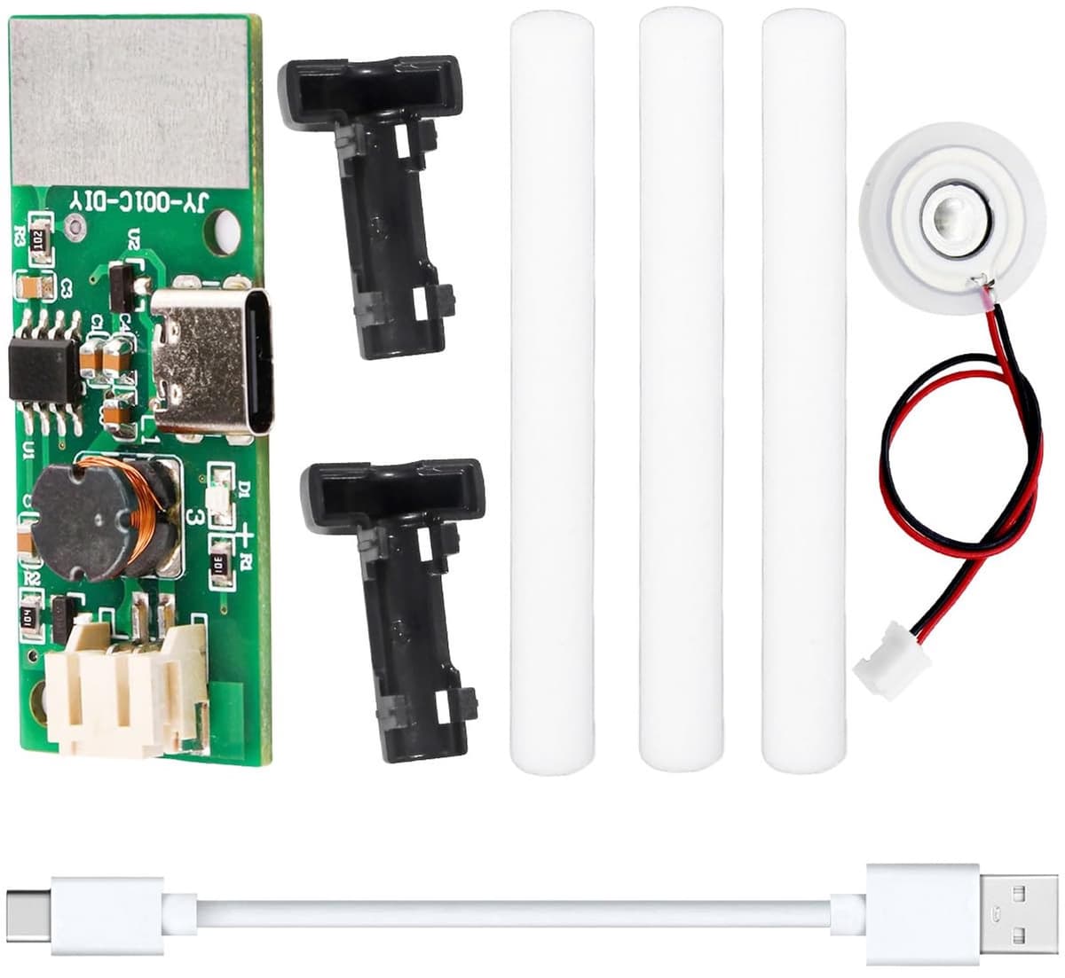 SnelShoppen - DIY Atomizer Humidifier Module met Type-C USB Touch Switch - 5V Ultrasonic Mist Maker voor Kleine Ruimtes, 4 Uur Verneveling, Inclusief - Afbeelding 1