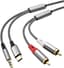 Audiokabel - Zwart - 2,3 m - USB C naar 2 RCA Stereo - Voor iPhone, MacBook, Galaxy en meer