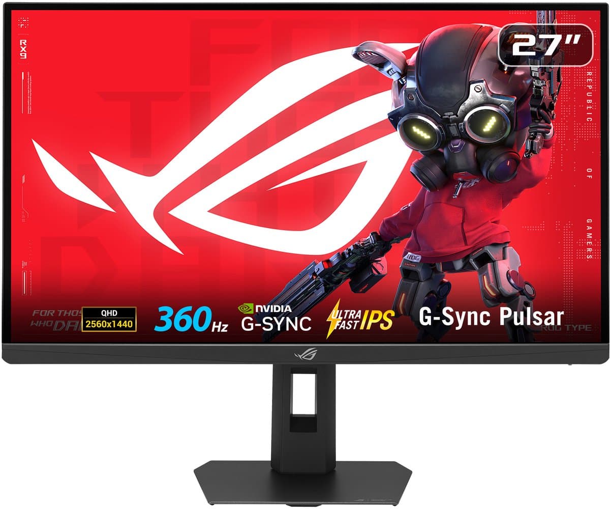ASUS ROG Strix Pulsar XG27AQNGV - QHD Gaming Monitor - 1ms - 360hz - G-Sync Pulsar-technologie - 27 inch - Afbeelding 1
