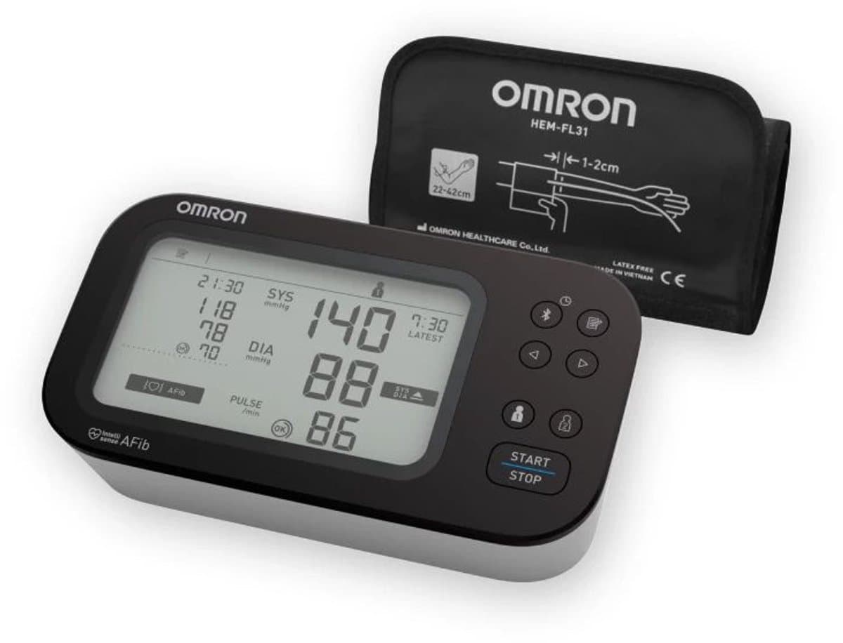 Omron M7 Intelli IT AFIB Bloeddrukmeter (2024) – Met Bluetooth, Hartritme Detectie & 2 Gebruikers - Afbeelding 1