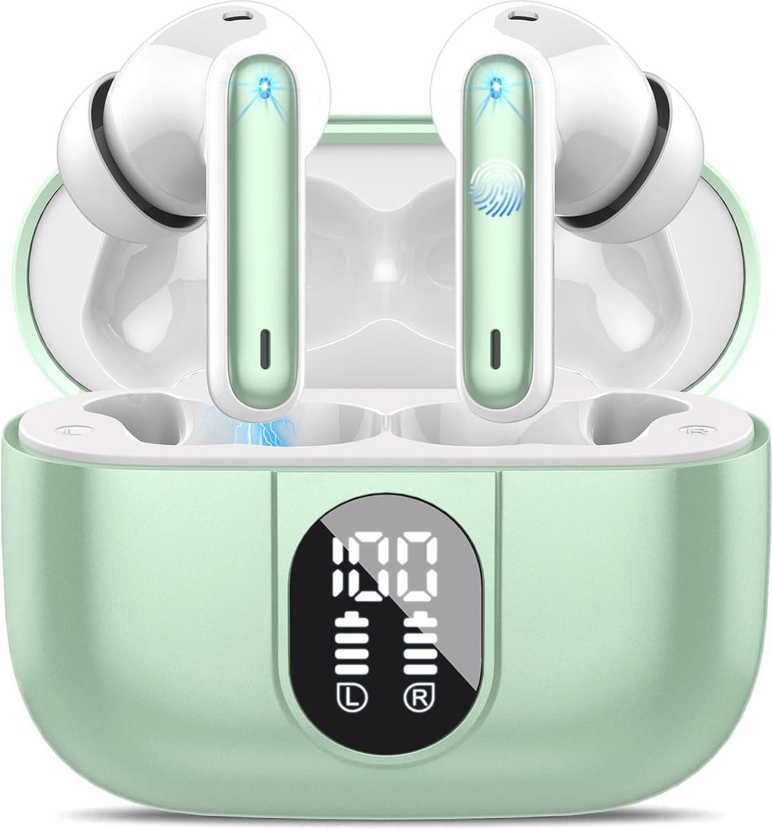 Bluetooth Hoofdtelefoon Draadloos met Deep Bass en 40 uur Speeltijd - In-Ear Oordopjes met Touch-Control en IP7 Waterdicht - Afbeelding 1