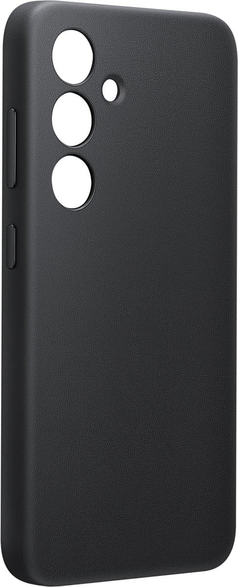 Samsung Vegan Leather Case - Geschikt voor Samsung Galaxy S24 - Black - Afbeelding 1