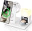 Upgrade je Oplaadervaring met een 6-in-1 Inductief Oplaadstation met Alarmklok en 3 Kleuren LED Verlichting, Draadloze Stand en 15W Snelladen voor Galaxy S25, S24, Z Fold6, Flip, Note en Galaxy Watch