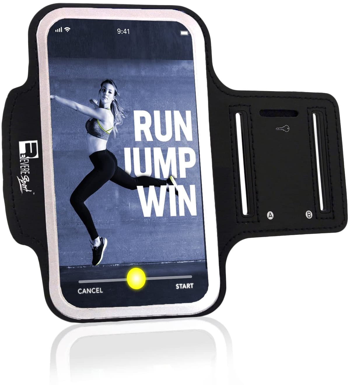 Sportarmband voor iPhone SE 2020/2022 - Zwart - Waterbestendig en Hoge Zichtbaarheid - Afbeelding 1
