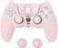Hoes voor PS5-controller, roze kattenpoot, PS5-controller, skin grips, set, antislip siliconen beschermhoes, case, joystick-doppen, stootvast, gamepad skin beschermhoes, voor PS5 draadloze controller